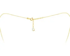 Złoty naszyjnik z cyrkonią, ankier - nieskończoności