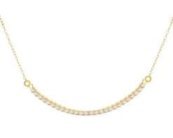 Złoty naszyjnik z cyrkoniami, ankier