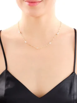 Złoty naszyjnik z cyrkoniami, ankier