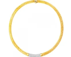 Złoty naszyjnik z cyrkoniami