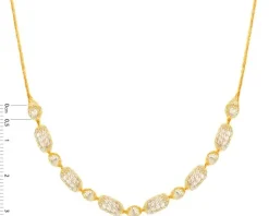 Złoty naszyjnik z cyrkoniami