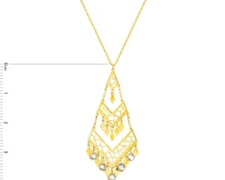 Złoty naszyjnik z cyrkoniami