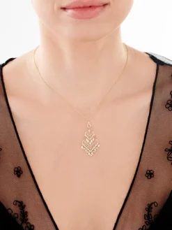 Złoty naszyjnik z cyrkoniami