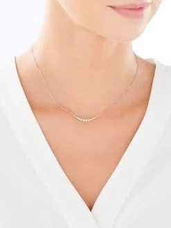 Złoty naszyjnik z cyrkoniami, ankier - koła