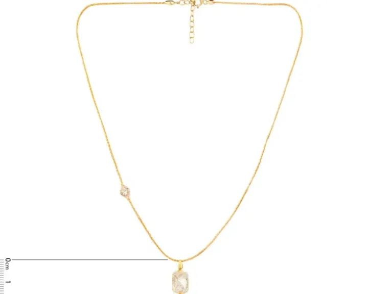 Złoty naszyjnik z cyrkoniami