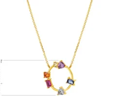 Złoty naszyjnik z cyrkoniami, ankier