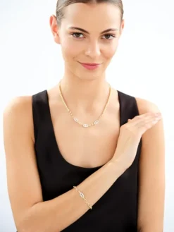 Złoty naszyjnik z cyrkoniami