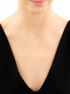 Złoty naszyjnik z cyrkoniami - mama