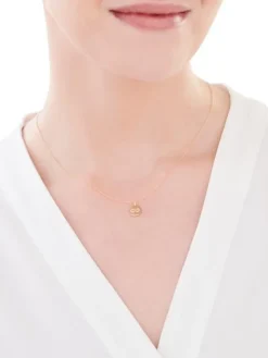 Złoty naszyjnik z cyrkoniami, ankier - nieskończoność