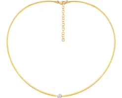 Złoty naszyjnik z cyrkoniami