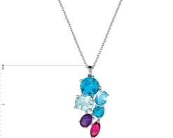 Złoty naszyjnik z cyrkoniami, ankier