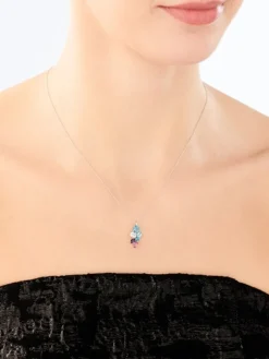 Złoty naszyjnik z cyrkoniami, ankier