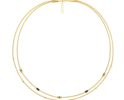 Złoty naszyjnik z emalią