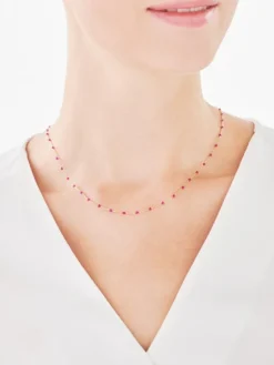 Złoty naszyjnik z emalią