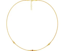 Złoty naszyjnik z emalią - kulki