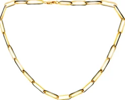 Złoty naszyjnik z emalią - paper clip