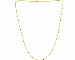 Złoty naszyjnik z emalią, skręcone blaszki