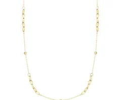 Złoty naszyjnik z kulkami - skręcone blaszki, ankier