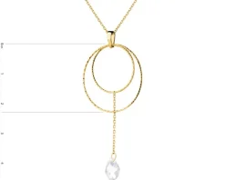 Złoty naszyjnik z kwarcem