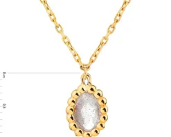 Złoty naszyjnik z labradorytem, ankier