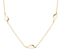 Złoty naszyjnik z masą perłową