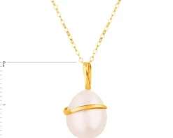 Złoty naszyjnik z perłą