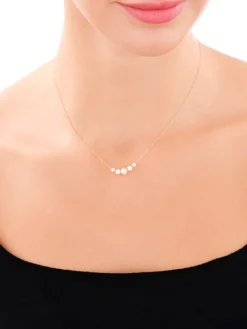 Złoty naszyjnik z perłami, ankier