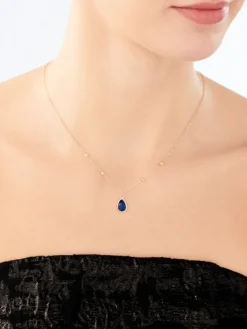 Złoty naszyjnik ze szkłem, ankier