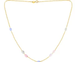 Złoty naszyjnik ze szkłem, ankier