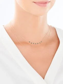 Złoty naszyjnik ze szkłem, ankier