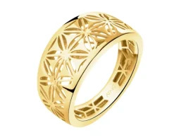 Złoty pierścionek - kwiaty