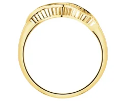 Złoty pierścionek - liść