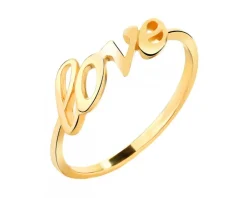 Złoty pierścionek - love