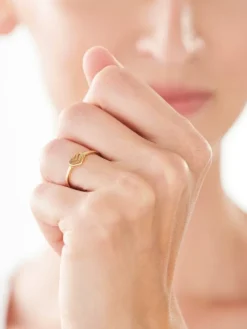 Złoty pierścionek - serce