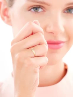 Złoty pierścionek - serce