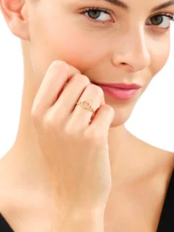 Złoty pierścionek - serce