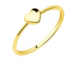 Złoty pierścionek - serce