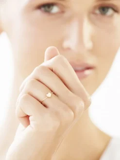 Złoty pierścionek - serce