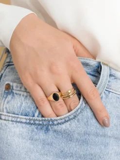 Złoty pierścionek - serce