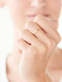 Złoty pierścionek - serce