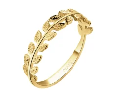 Złoty pierścionek - wieniec laurowy