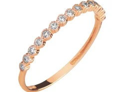 Złoty pierścionek z cyrkoniami