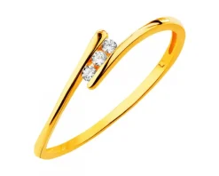 Złoty pierścionek z cyrkoniami