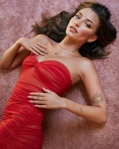 Złoty pierścionek z cyrkoniami