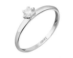 Złoty pierścionek z cyrkonią