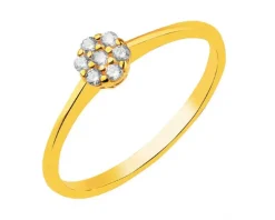 Złoty pierścionek z cyrkoniami