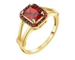 Złoty pierścionek z cyrkoniami