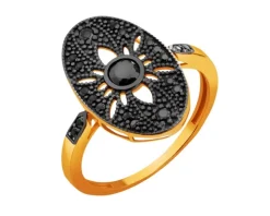 Złoty pierścionek z cyrkoniami