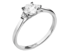 Złoty pierścionek z cyrkoniami