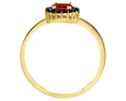 Złoty pierścionek z cyrkoniami